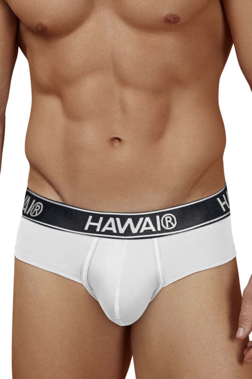 HAWAIR 41962 Cotton Blend Male Comfortable Briefs White