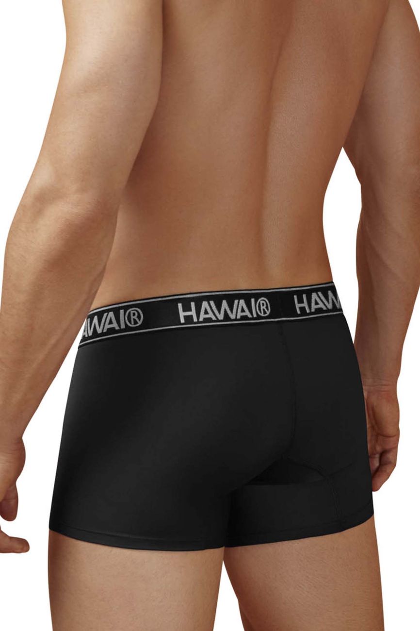 HAWAIR 41977 Microfiber Male Modern Fit Trunks Black