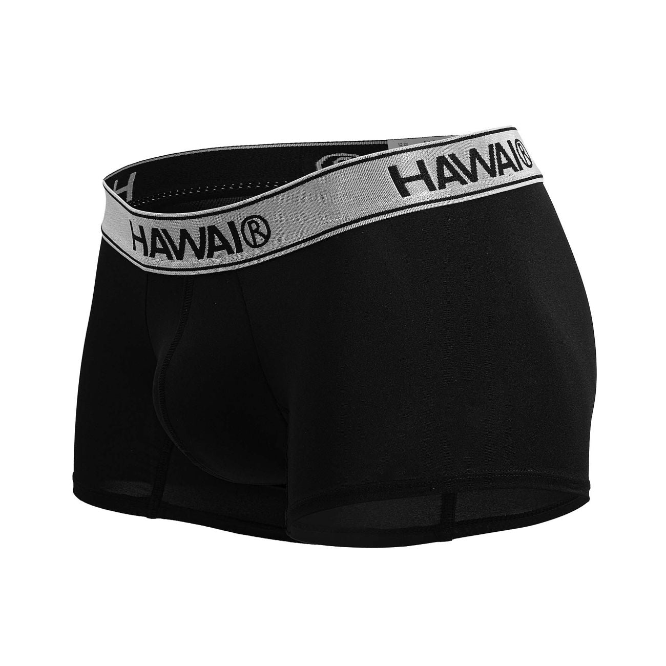 HAWAIR 41977 Microfiber Male Modern Fit Trunks Black
