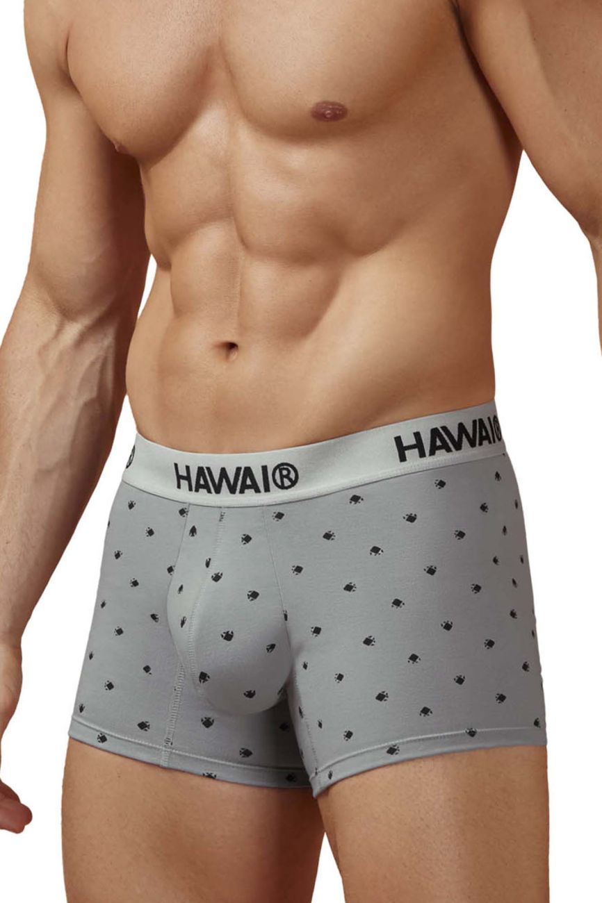 HAWAIR 42571 Cotton Blend Male Daily Wear Trunks Gray