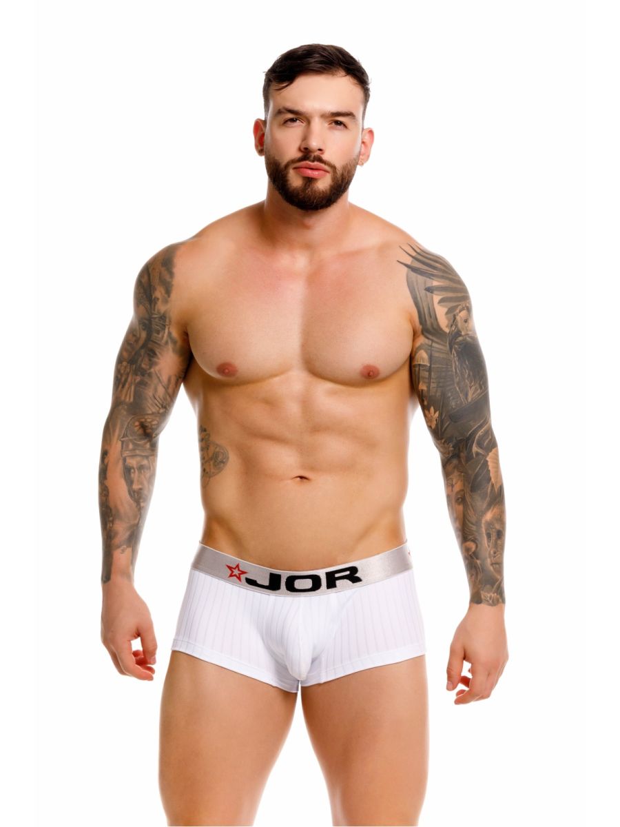 JOR 2330 Cronos Mens Athletic Vibe Trunks White Plus Sizes