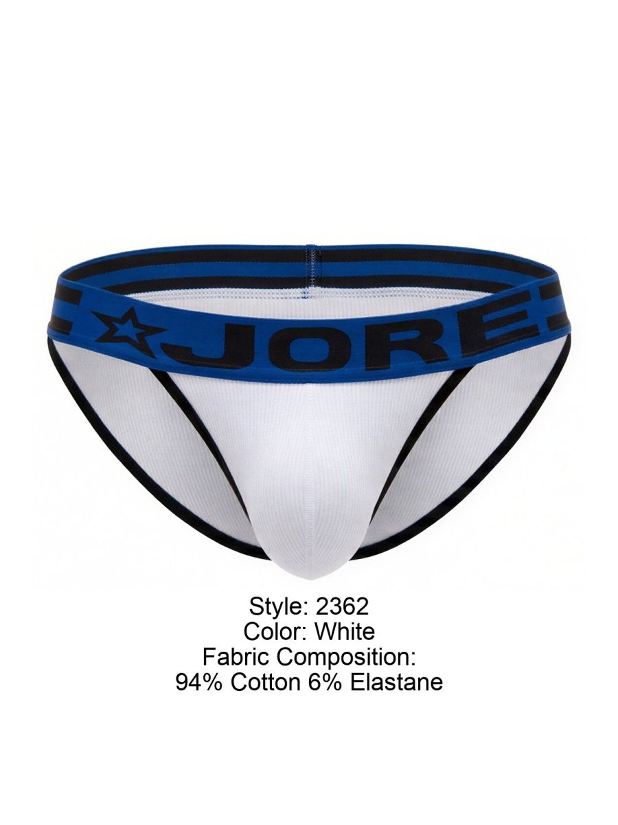 JOR 2362 Rush Mens Sleek Low Rise Fit Bikini White Plus Sizes