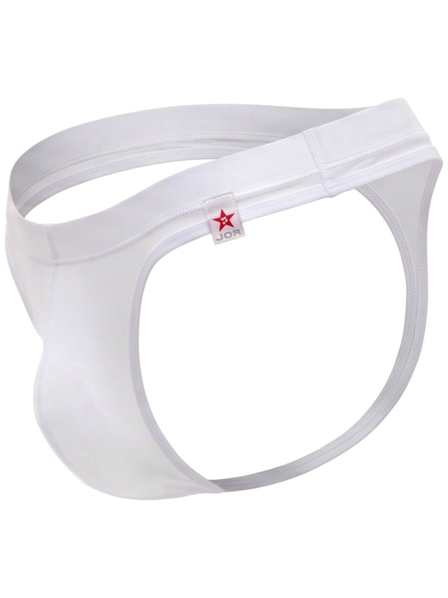 JOR 2451 Invisible Mens Sleek Low-rise Cut Thongs White Plus Sizes