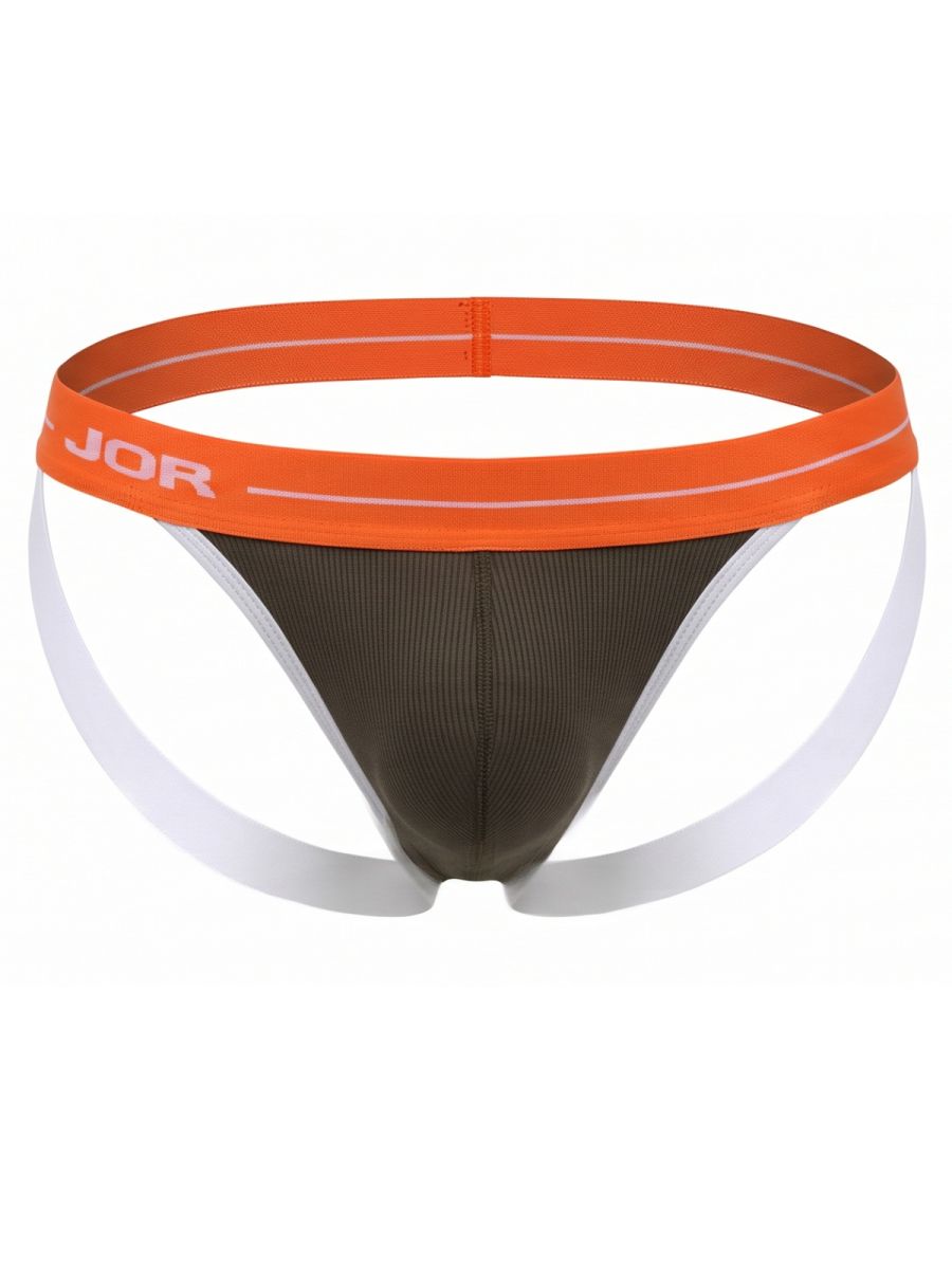 JOR 2461 Rush Male Daily Routine Stretch Fabric Jockstrap Green Plus Sizes