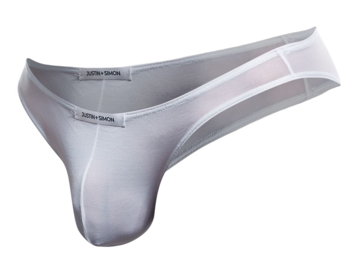 JUSTIN+SIMON XSJ01 Classic Bikini Color White Mesh Plus Sizes