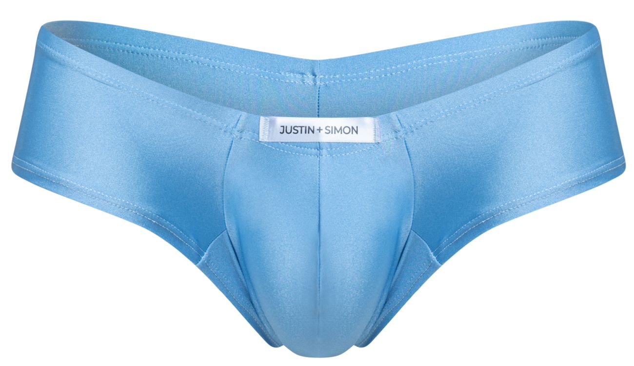 JUSTIN+SIMON XSJ13 Mens Cheeky Bulge Boxer Short Baby Blue Plus Sizes