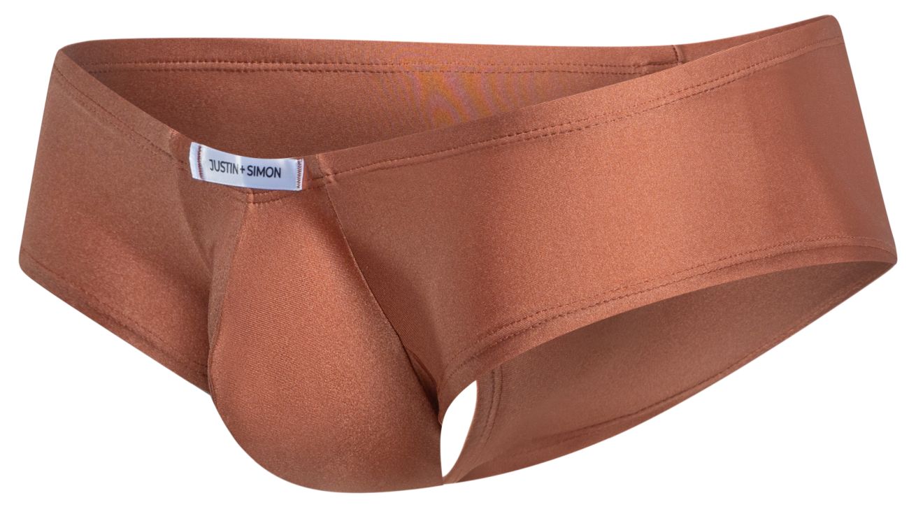 JUSTIN+SIMON XSJ13 Mens Cheeky Bulge Boxer Short Ochre Plus Sizes