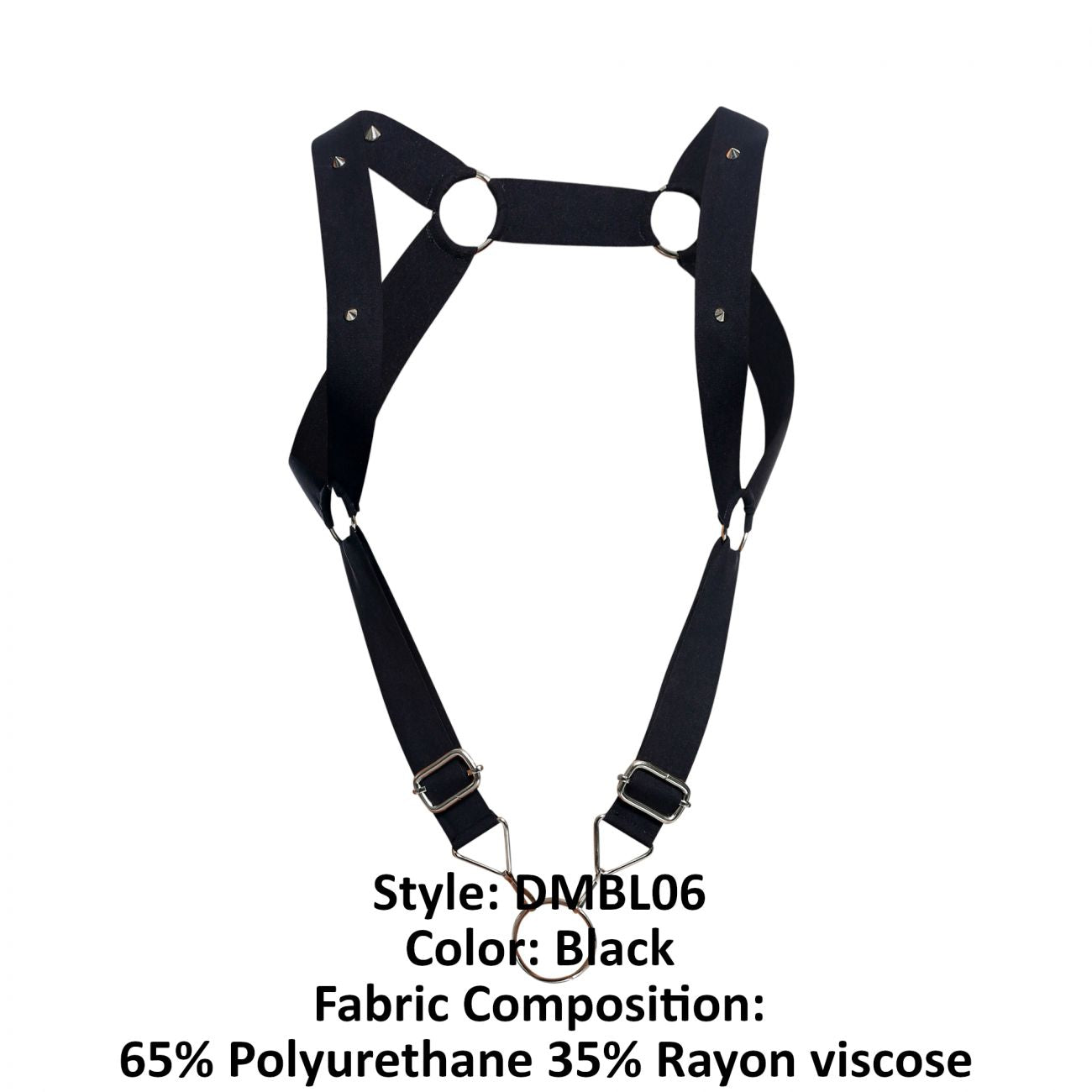 MaleBasics DMBL06 DNGEON Male Straight Back Harness Black