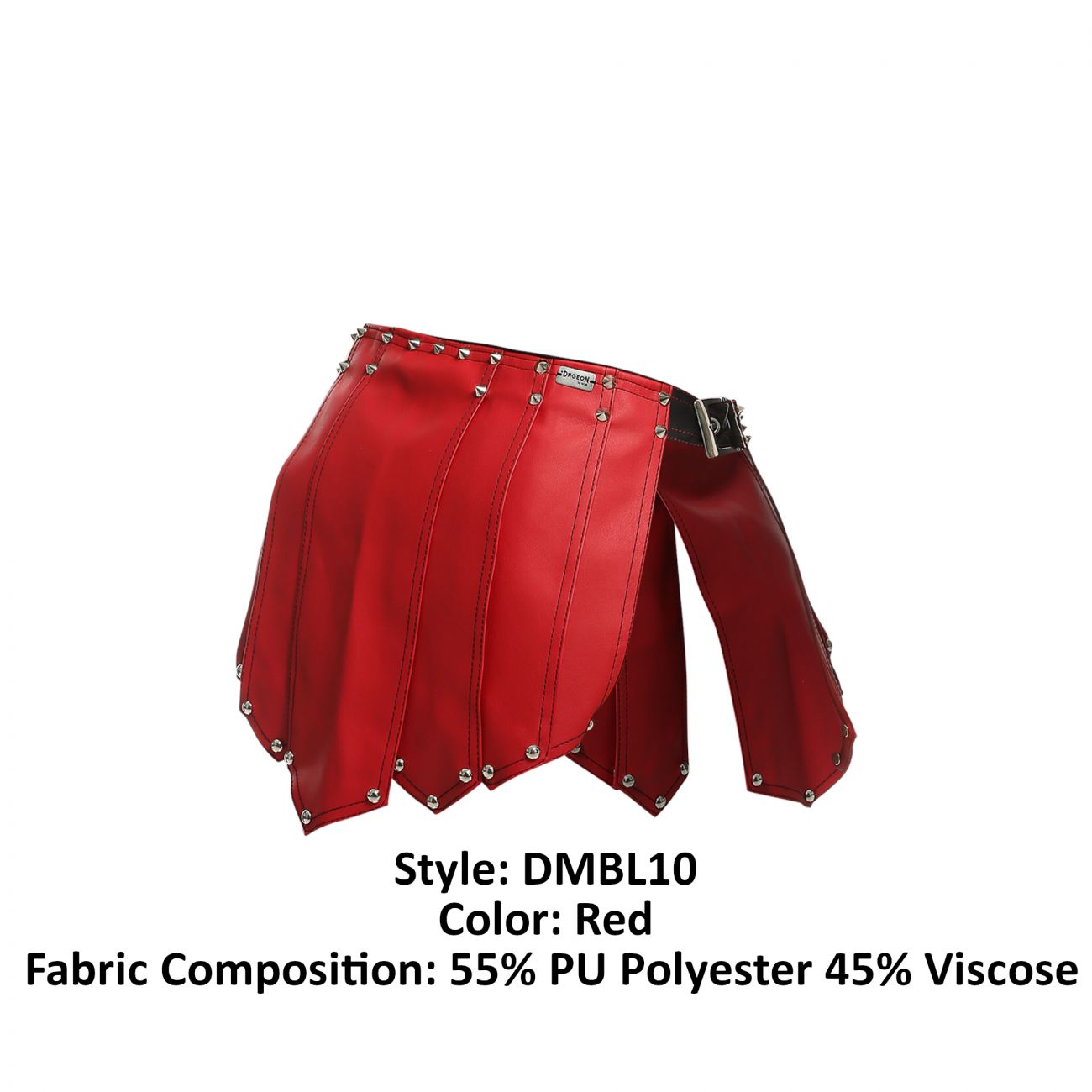 MaleBasics DMBL10 DNGEON Leather Look Roman Skirt Red