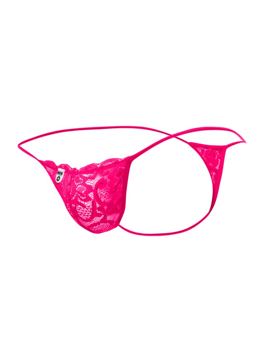 MaleBasics MBL27 Mens Sexy Floral Lace Thongs Hot Pink