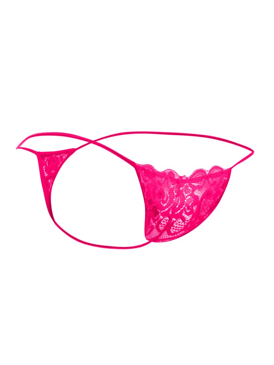 MaleBasics MBL27 Mens Sexy Floral Lace Thongs Hot Pink