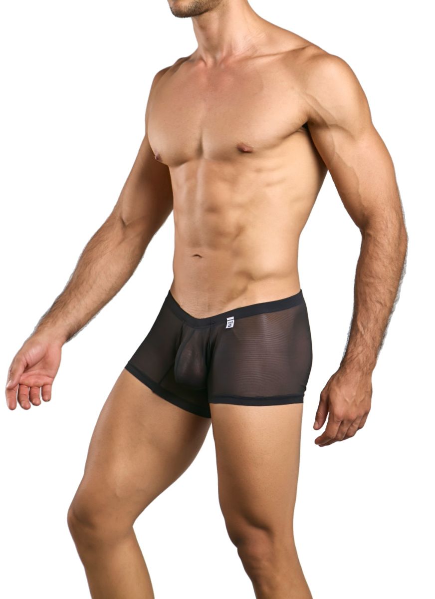 MaleBasics MBL78 Mens Sexy barely There Trunks Black Mesh