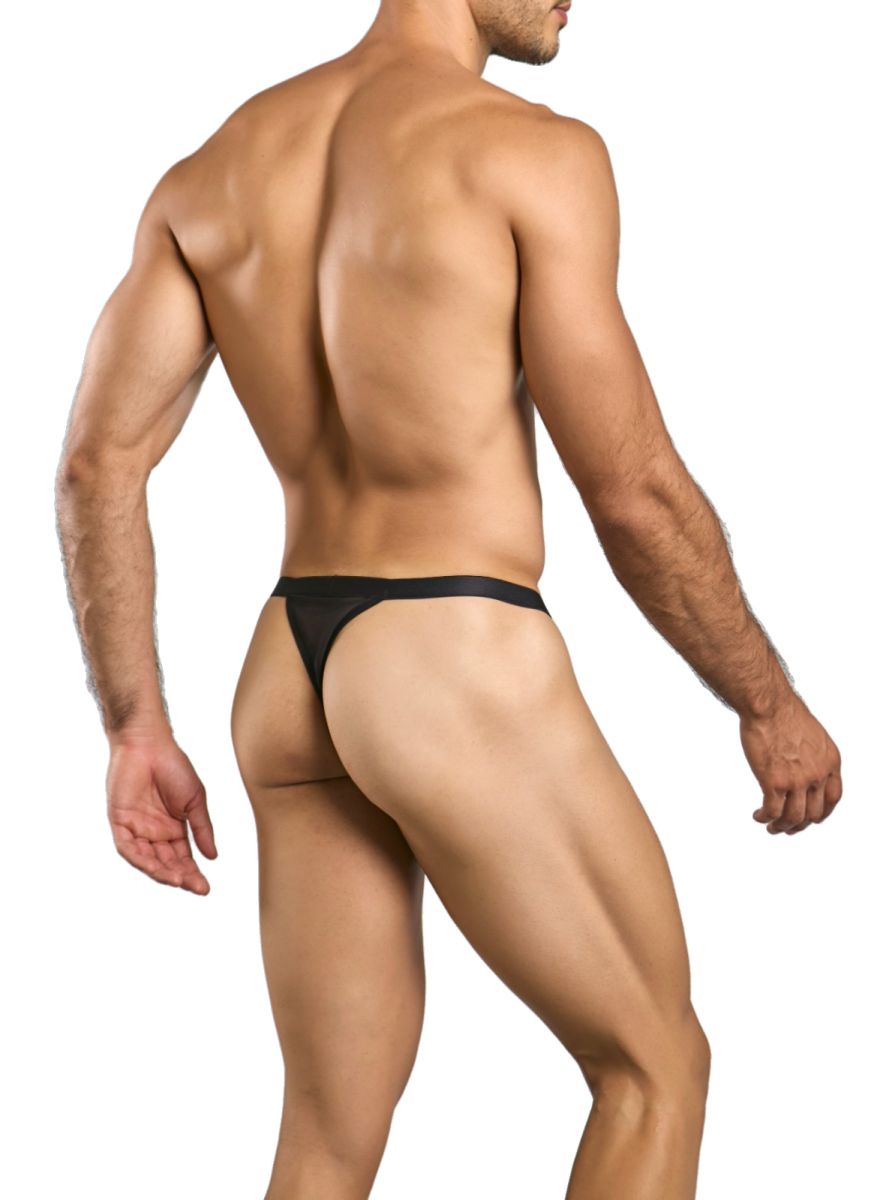 MaleBasics MBL85 Y Mens Sexy Thongs Black Mesh