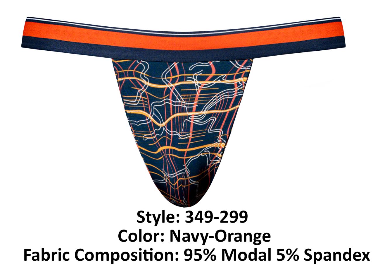 Male Power 349-299 Soo Cumfy Male Jock Navy-Orange
