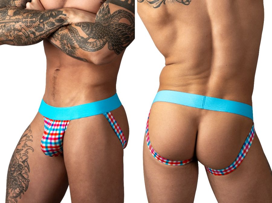 Male Power 349-306 Mens So Comfy Gingham Jock Multi