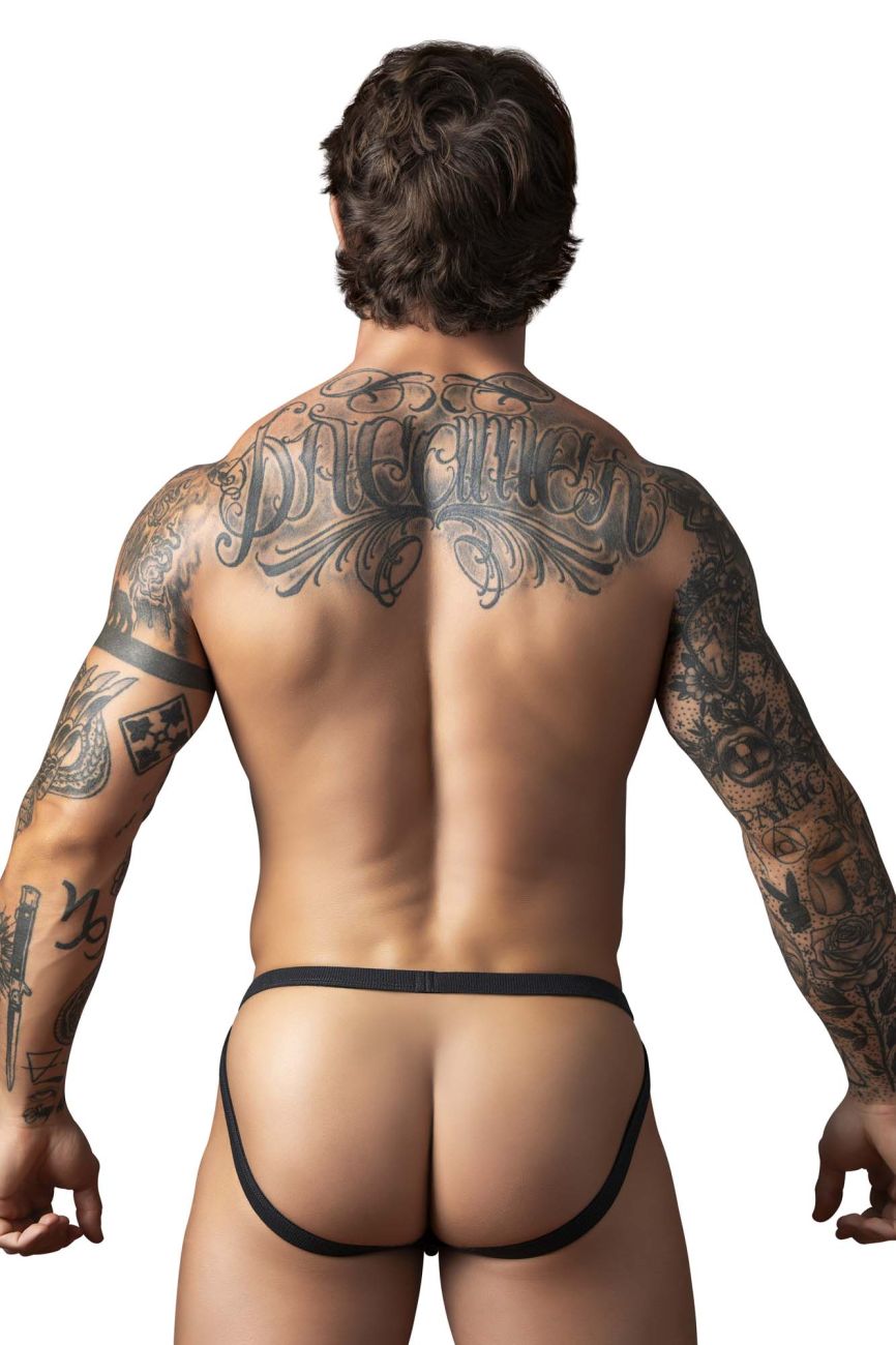 Male Power 388-11C Mens See Though Fishnet Jockstrap Black