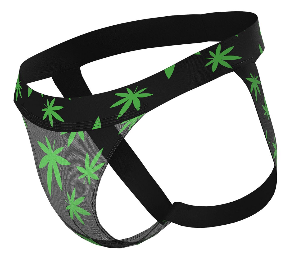 Male Power 390-294 Hazy Dayz Jock Pot Leaf