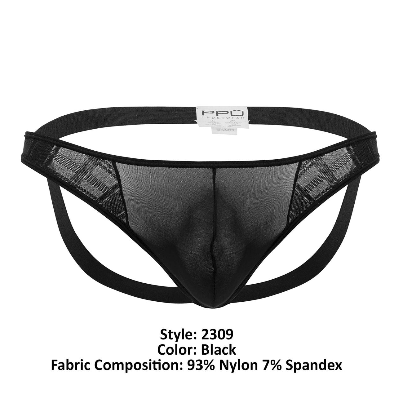 PPU 2309 Microfiber Jockstrap Black