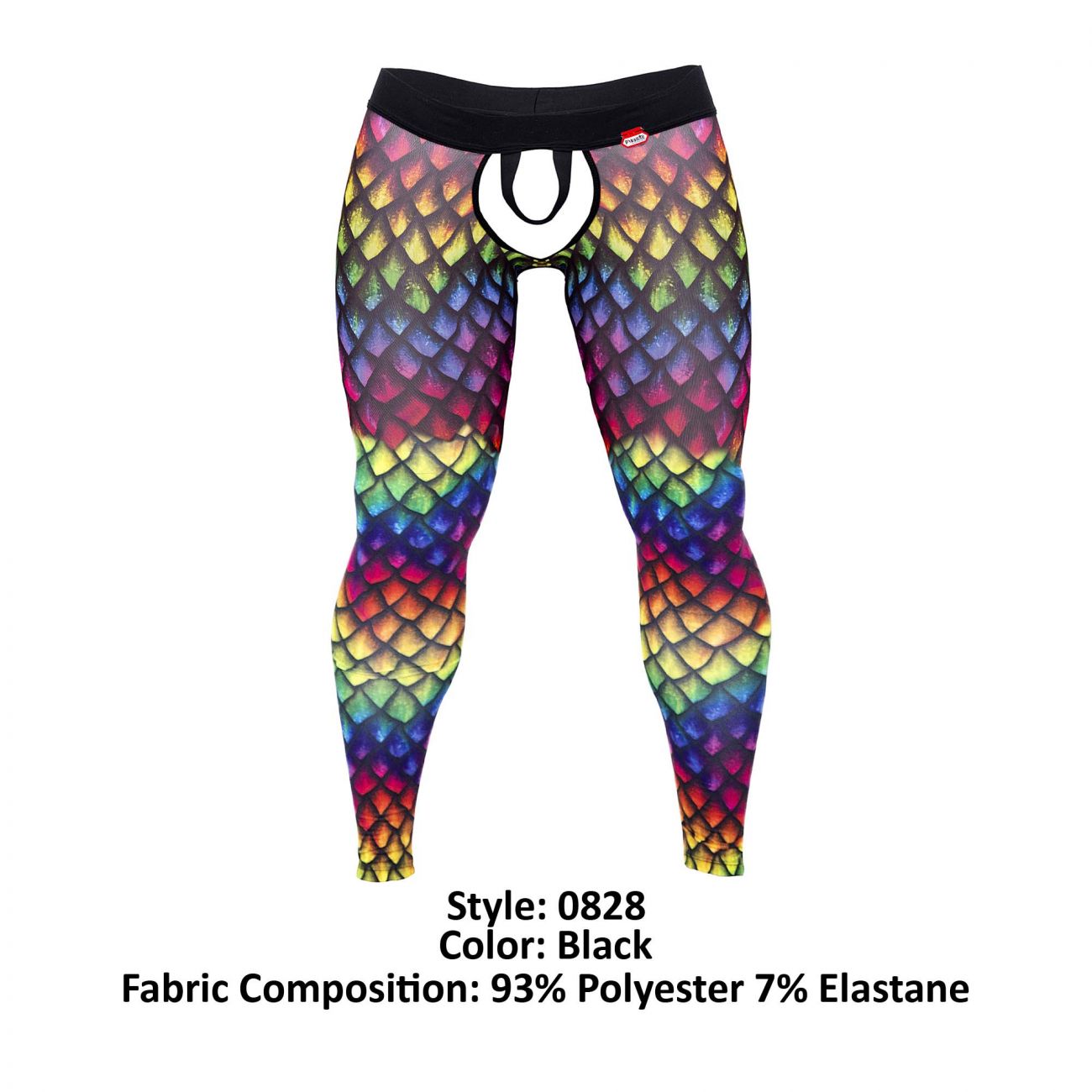 Pikante 0828 Rainbow Athletic Pants Black Rainbow