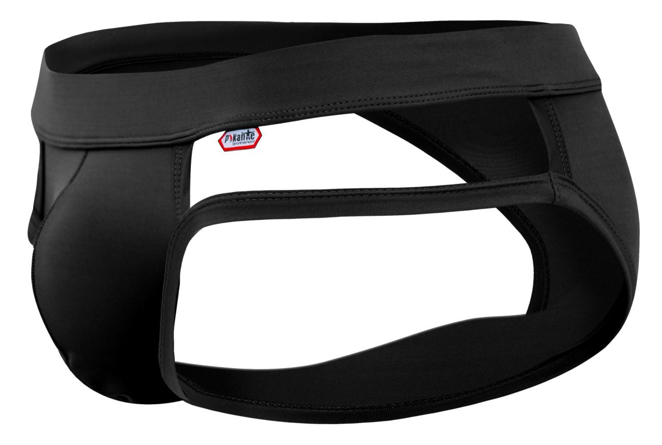 Pikante 2114 Lenox Mens Modern Minimalist Briefs Black