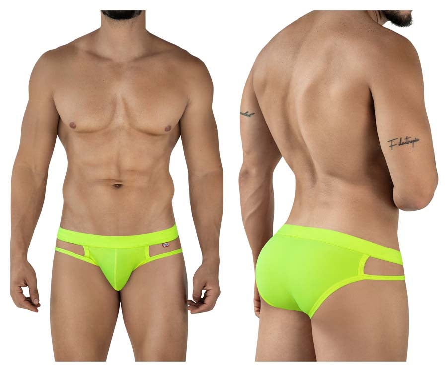 Pikante 2114 Lenox Mens Modern Minimalist Briefs Neon Green
