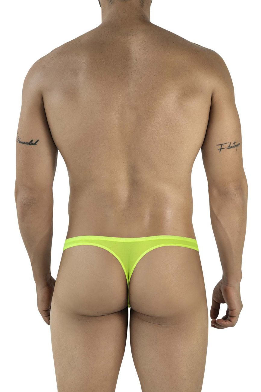 Pikante 2115 Amusing Mens Barley There Thongs Neon Green