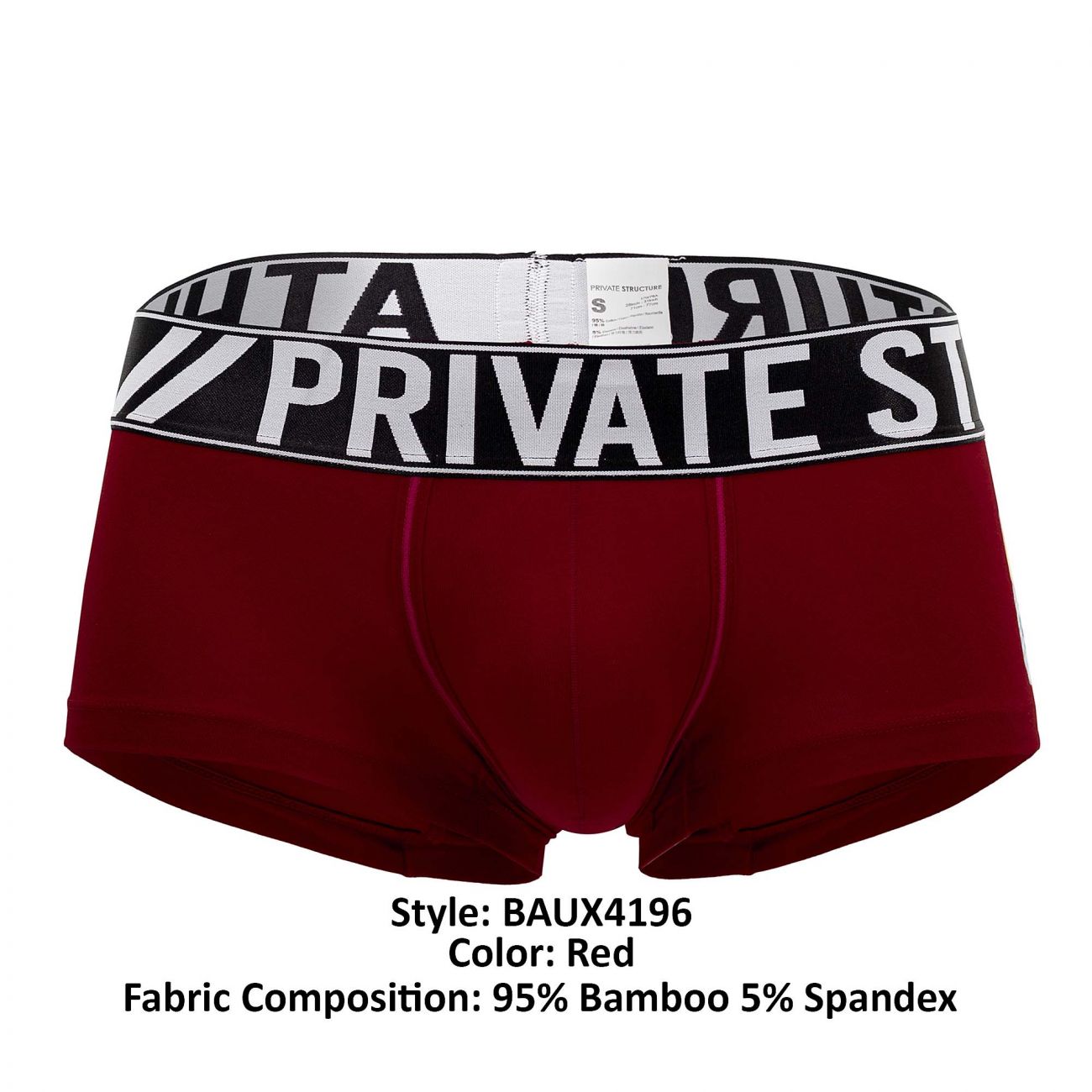 Private Structure BAUX4196 Athlete Trunks Red