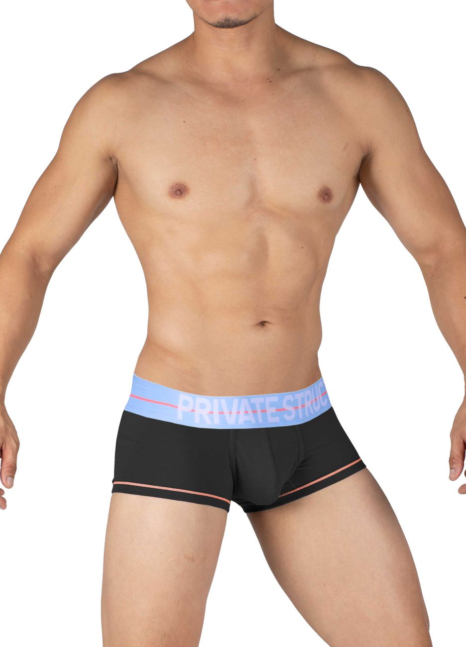 Private Structure MOUX4103 Mo Lite Mid Waist Trunks Black