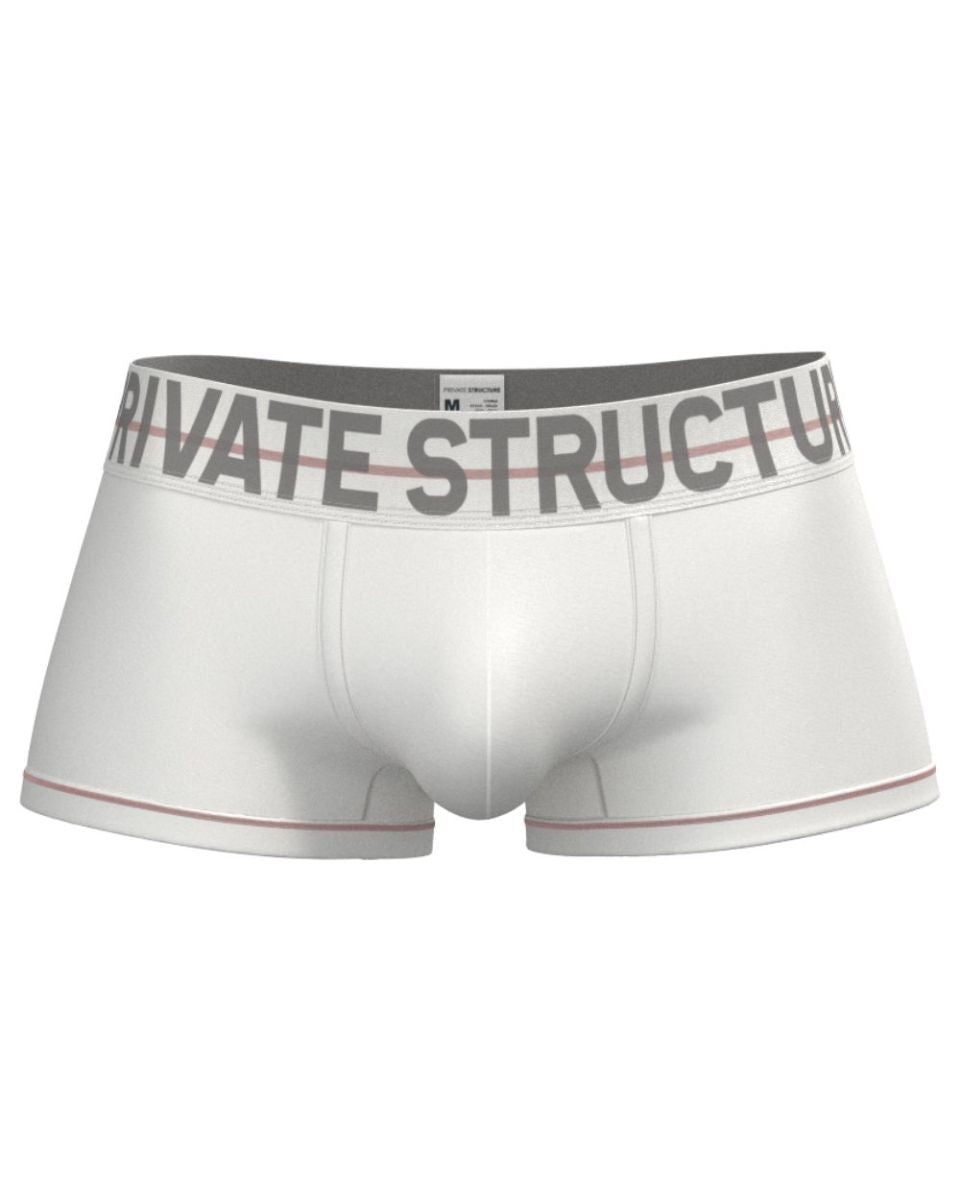 Private Structure MOUX4103 Mo Lite Mid Waist Trunks White