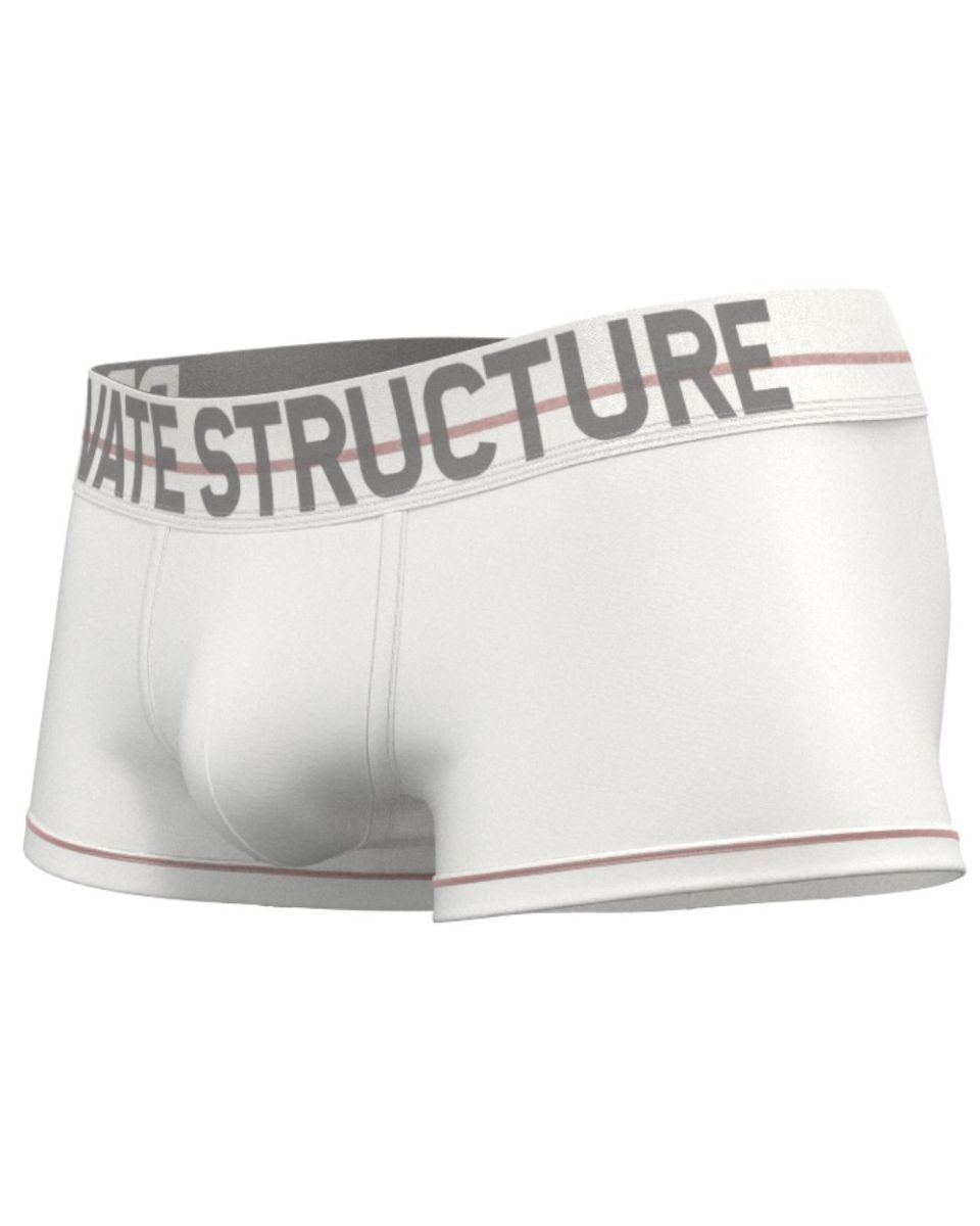 Private Structure MOUX4103 Mo Lite Mid Waist Trunks White
