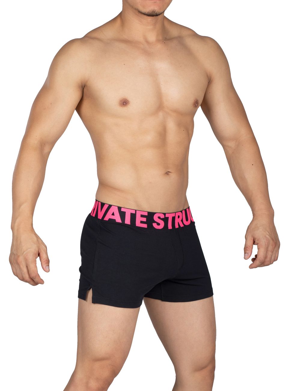 Private Structure PMUX4183 Modality Lounge Shorts Black Magenta