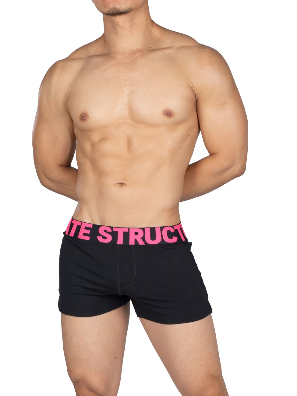Private Structure PMUX4183 Modality Lounge Shorts Black Magenta