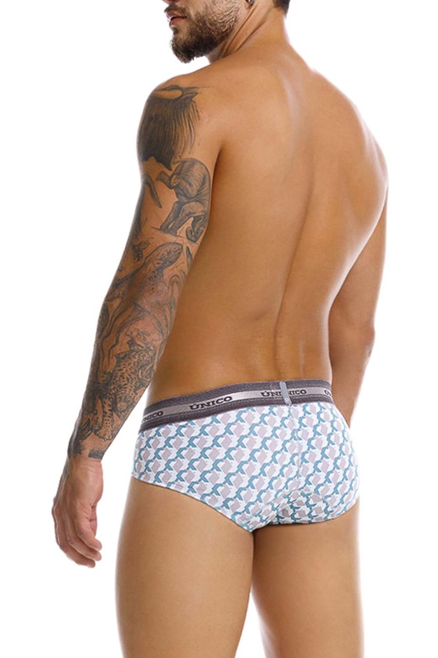Unico 25040101115 Mens Comfortable Caterva Briefs White Printed