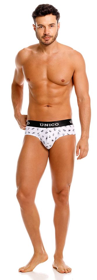 Unico 25040101130 Frenchis Mens Stay Stylish Briefs White Plus Sizes