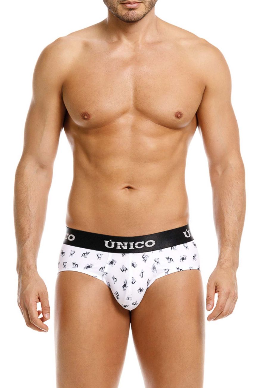 Unico 25040101130 Frenchis Mens Stay Stylish Briefs White Plus Sizes