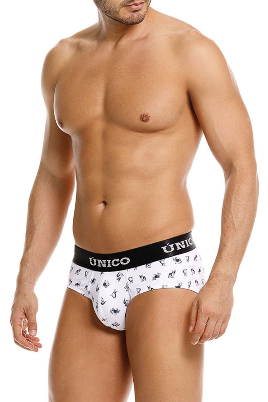 Unico 25040101130 Frenchis Mens Stay Stylish Briefs White Plus Sizes