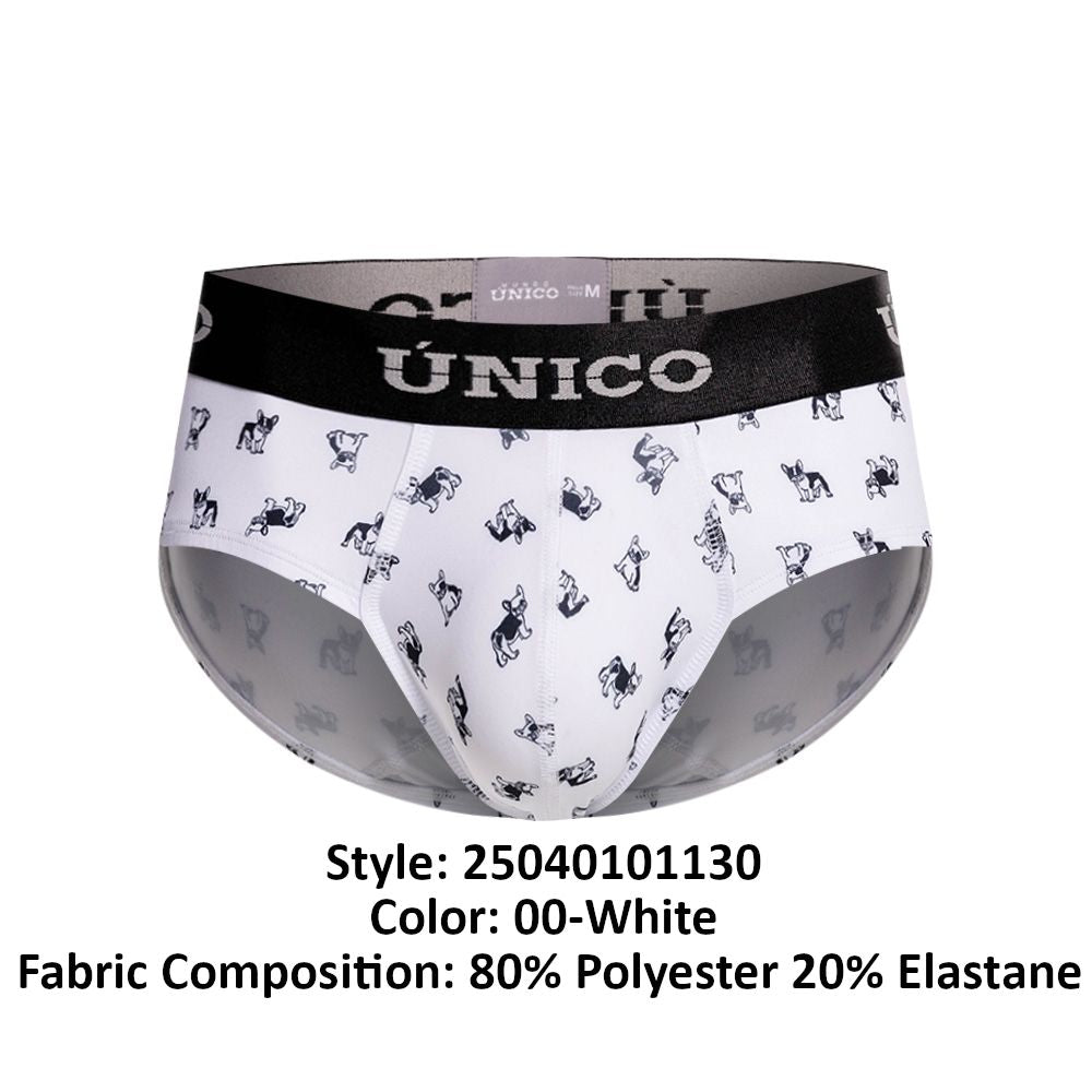 Unico 25040101130 Frenchis Mens Stay Stylish Briefs White Plus Sizes