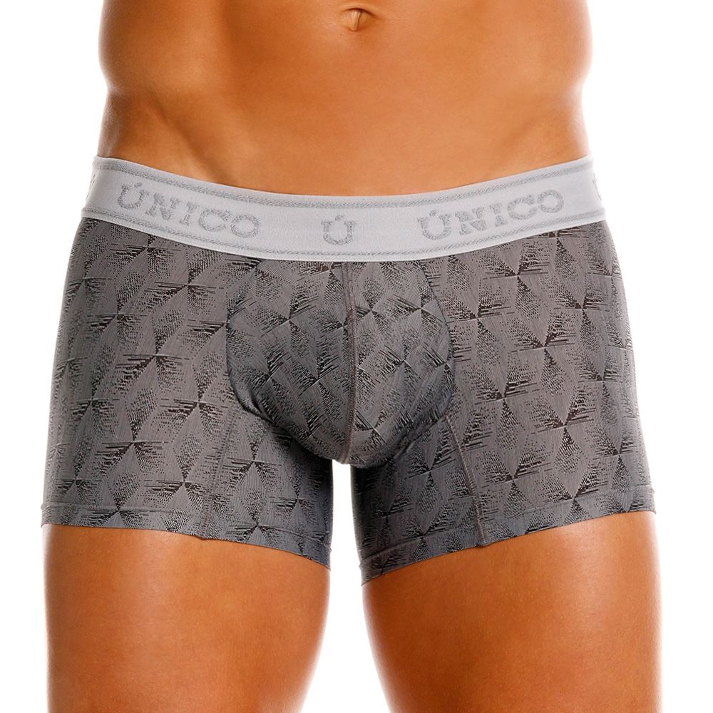 Unico 25050100103 Chisell Mens Premium Comfort Trunks Gray Plus Sizes