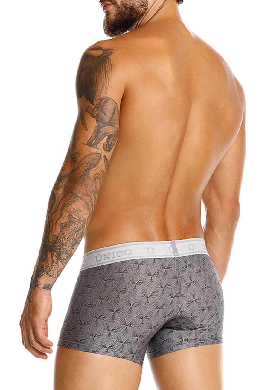 Unico 25050100103 Chisell Mens Premium Comfort Trunks Gray Plus Sizes