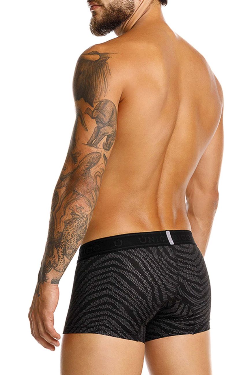 Unico 25050100104 Zelmur Mens Uleash Your Wild Side Trunks Black Plus Sizes
