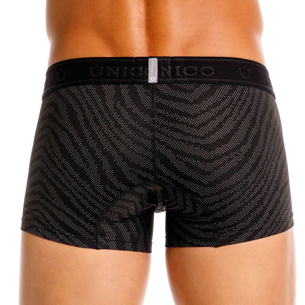 Unico 25050100104 Zelmur Mens Uleash Your Wild Side Trunks Black Plus Sizes