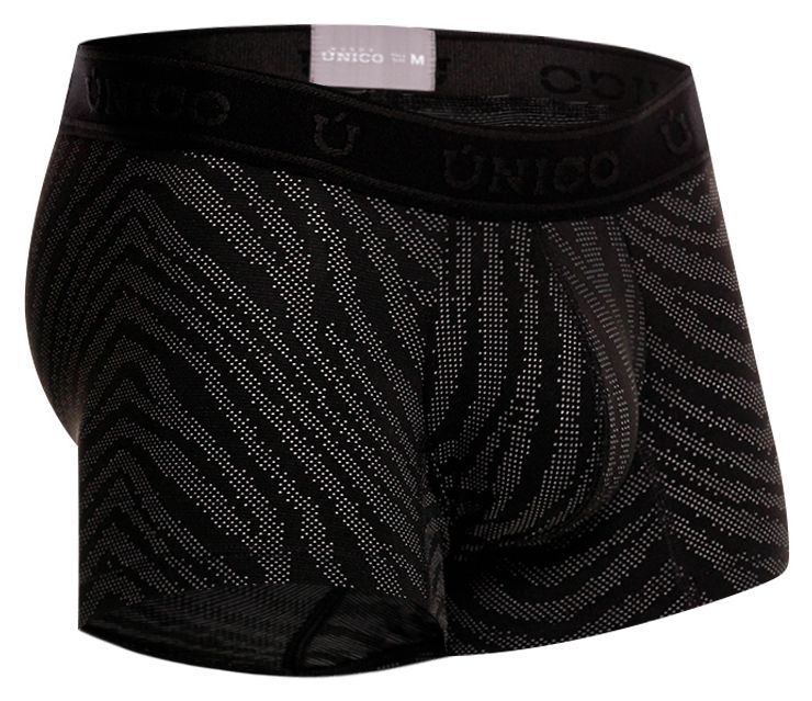 Unico 25050100104 Zelmur Mens Uleash Your Wild Side Trunks Black Plus Sizes