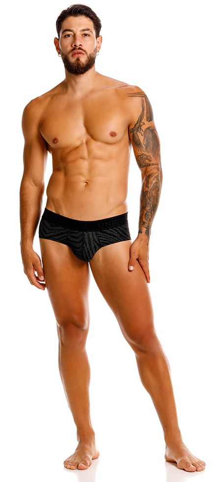 Unico 25050101104 Zelmur Mens Sleek Briefs Black Plus Sizes