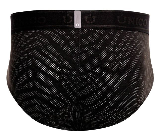 Unico 25050101104 Zelmur Mens Sleek Briefs Black Plus Sizes