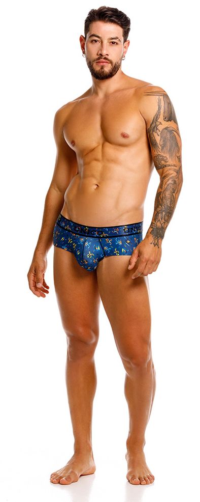 Unico 25060101106 Pacer Mens Vibrant Briefs Blue Print Plus Sizes