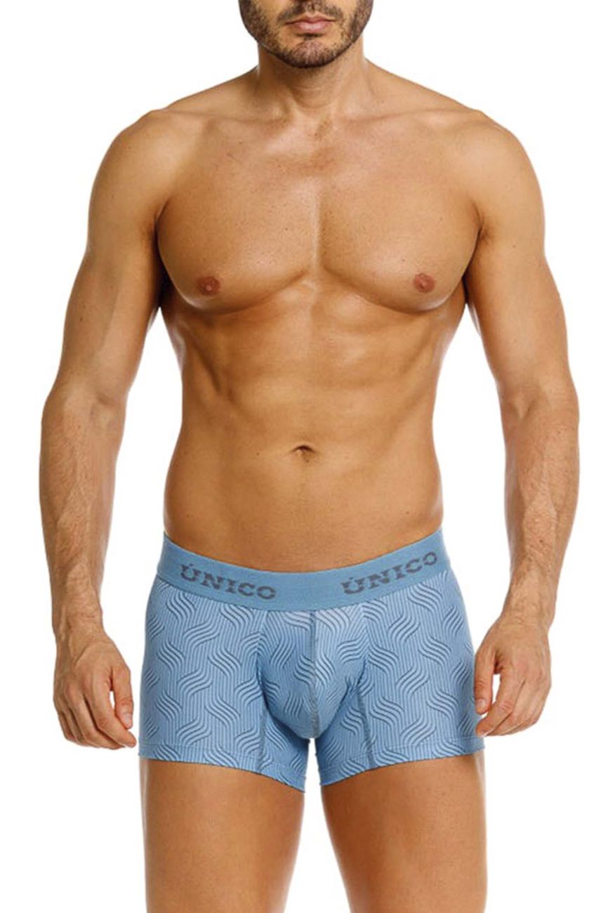Unico 26020100111 Lenoso Mens Keep it Sleek Trunks Blue Plus Sizes