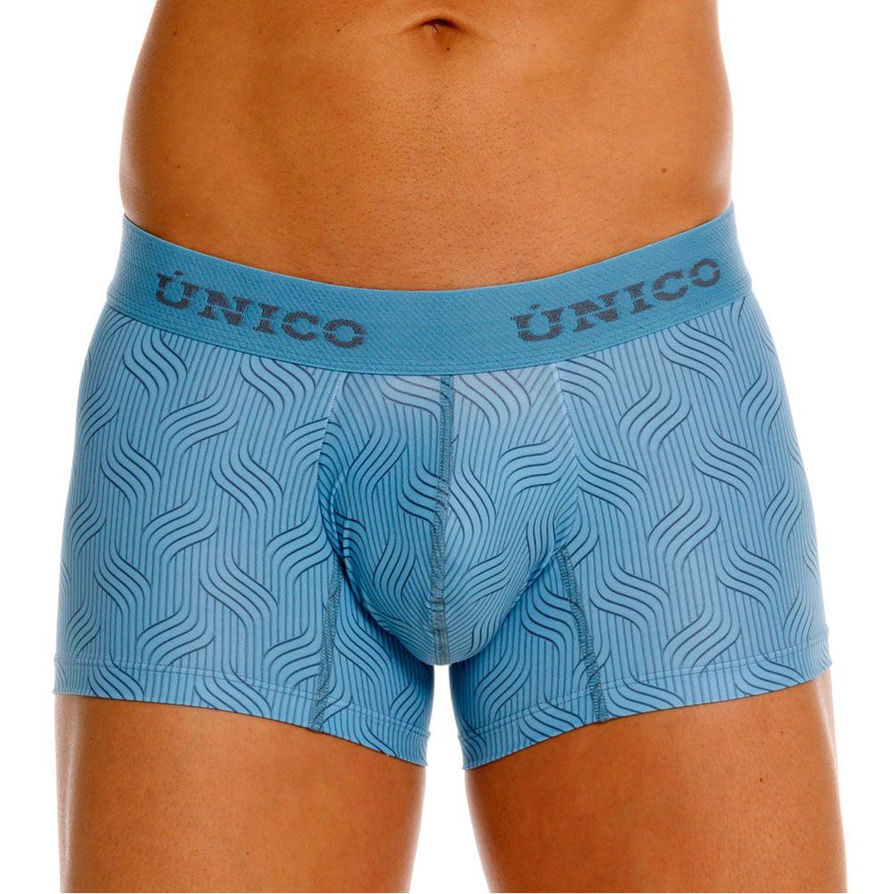 Unico 26020100111 Lenoso Mens Keep it Sleek Trunks Blue Plus Sizes
