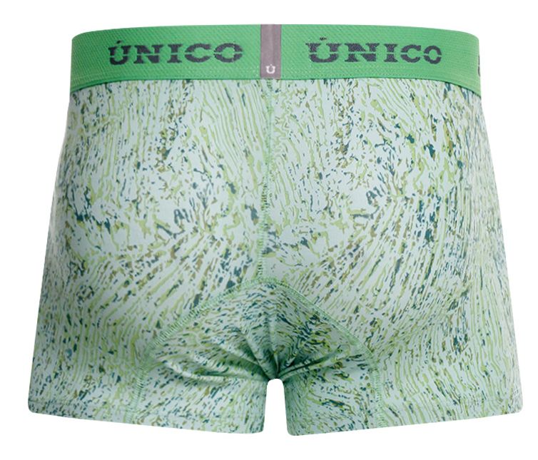 Unico 26020100115 Hunos Mens Clean Sporty Trunks Green Plus Sizes