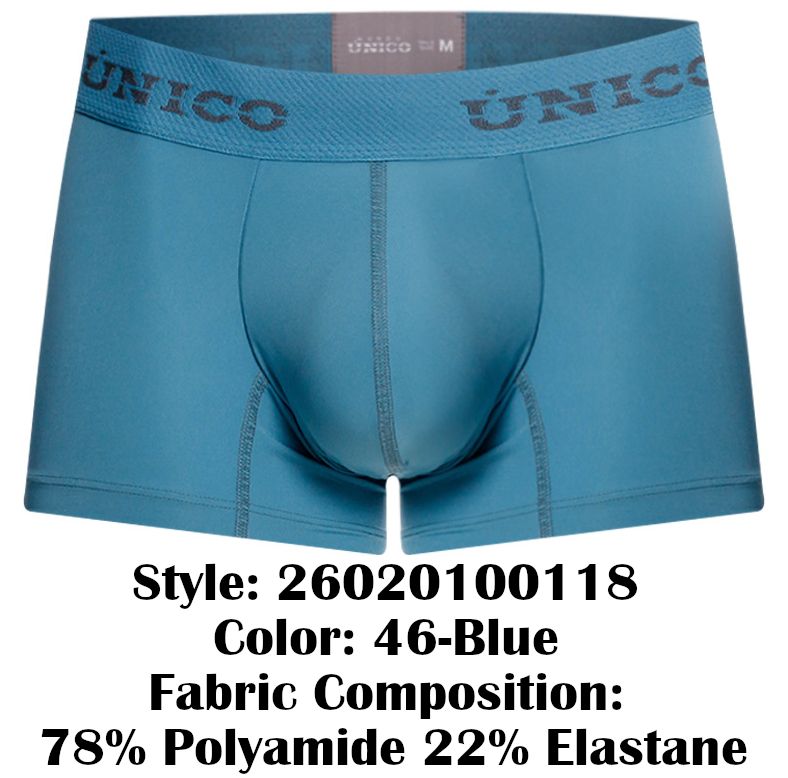 Unico 26020100118 Ventisca Mens Clean & Sleek Trunks Blue Plus Sizes