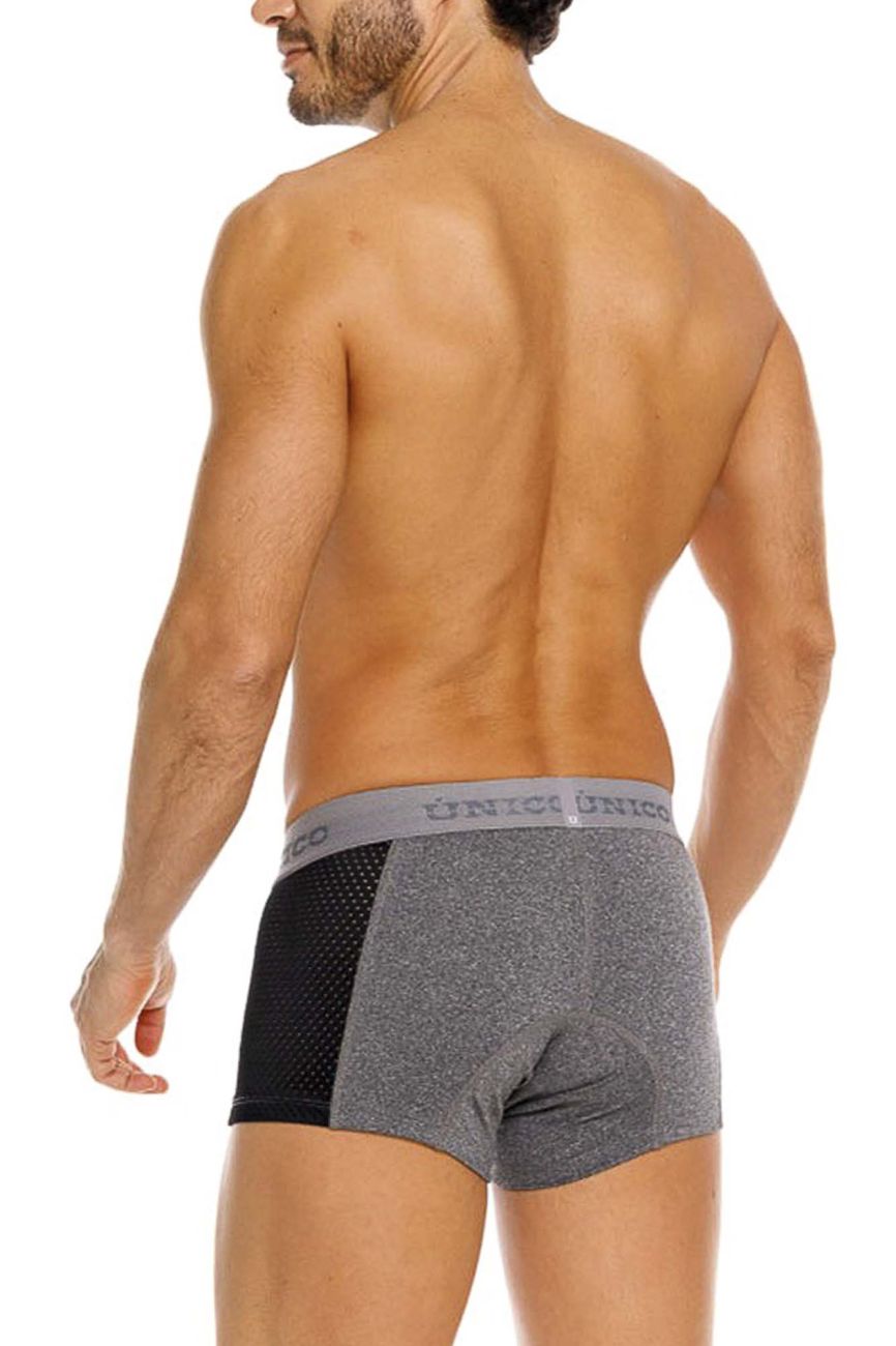 Unico 26020100121 Brio Male Power Up Your Everyday Trunks Gray Plus Sizes